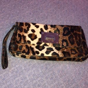 cheetah clutch wallet